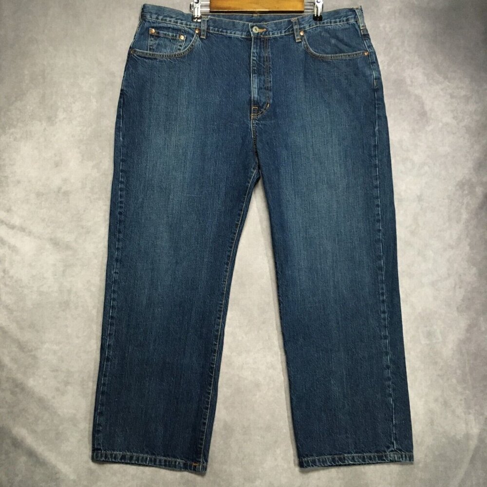 Orvis Mens Montana‎ Morning Vintage Blue Jeans size 42x30 Cotton Denim Pants